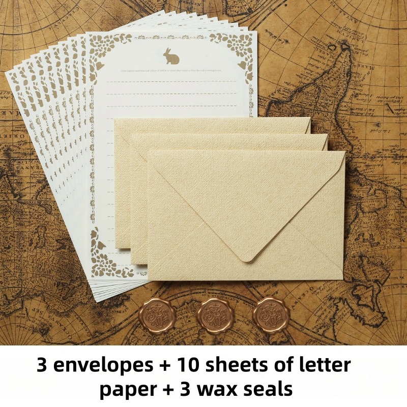 Letter Envelope Kraft - مجموعة دعوات زفاف فاخرة من 16