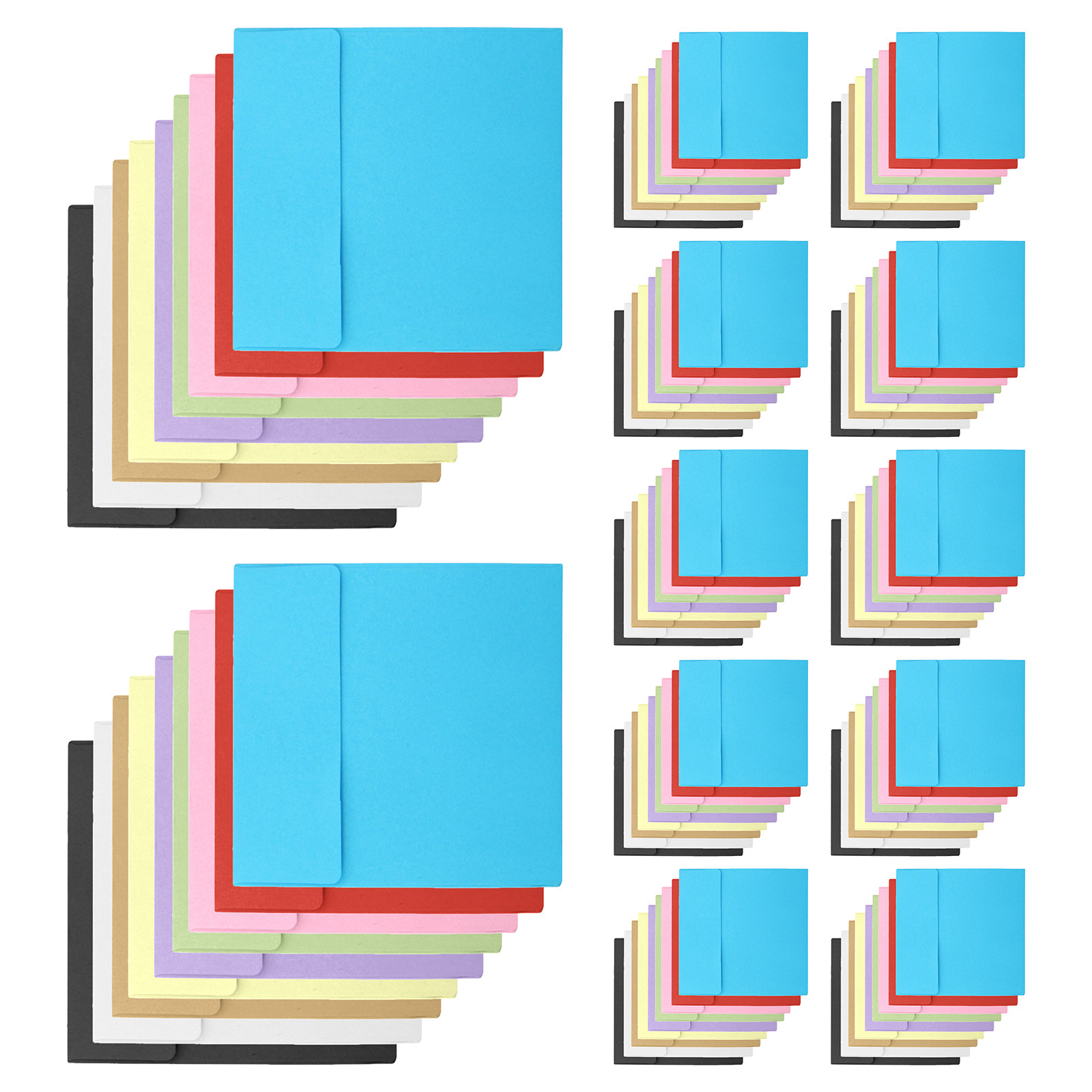 Letter Envelope Kraft - 100 قطعة من المغلفات الورقية الفارغة