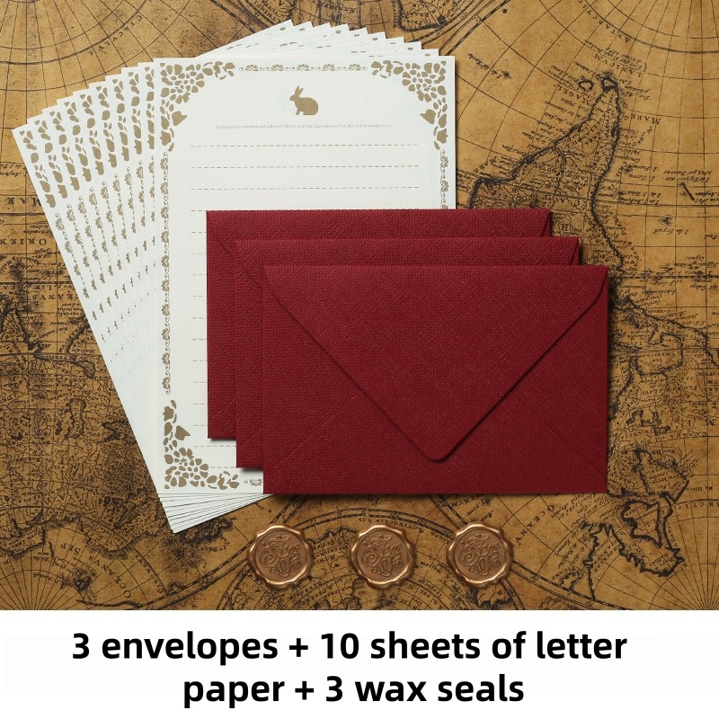 مجموعة دعوات زفاف فاخرة من 16  - مراجعة Letter Envelope Kraft وسعره