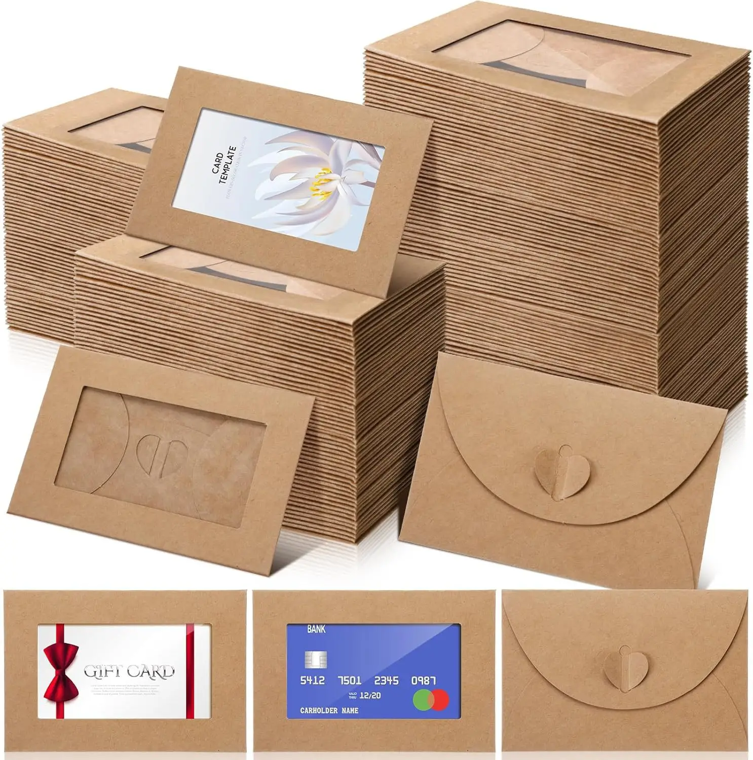 50 قطعة/الوحدة 10.5X7cm المغلف - مراجعة Letter Envelope Kraft وسعره