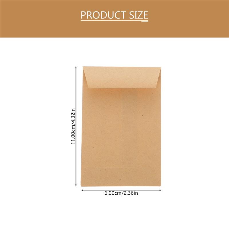 100 قطعة مغلفات بذور كرافت صغي - مراجعة Letter Envelope Kraft وسعره