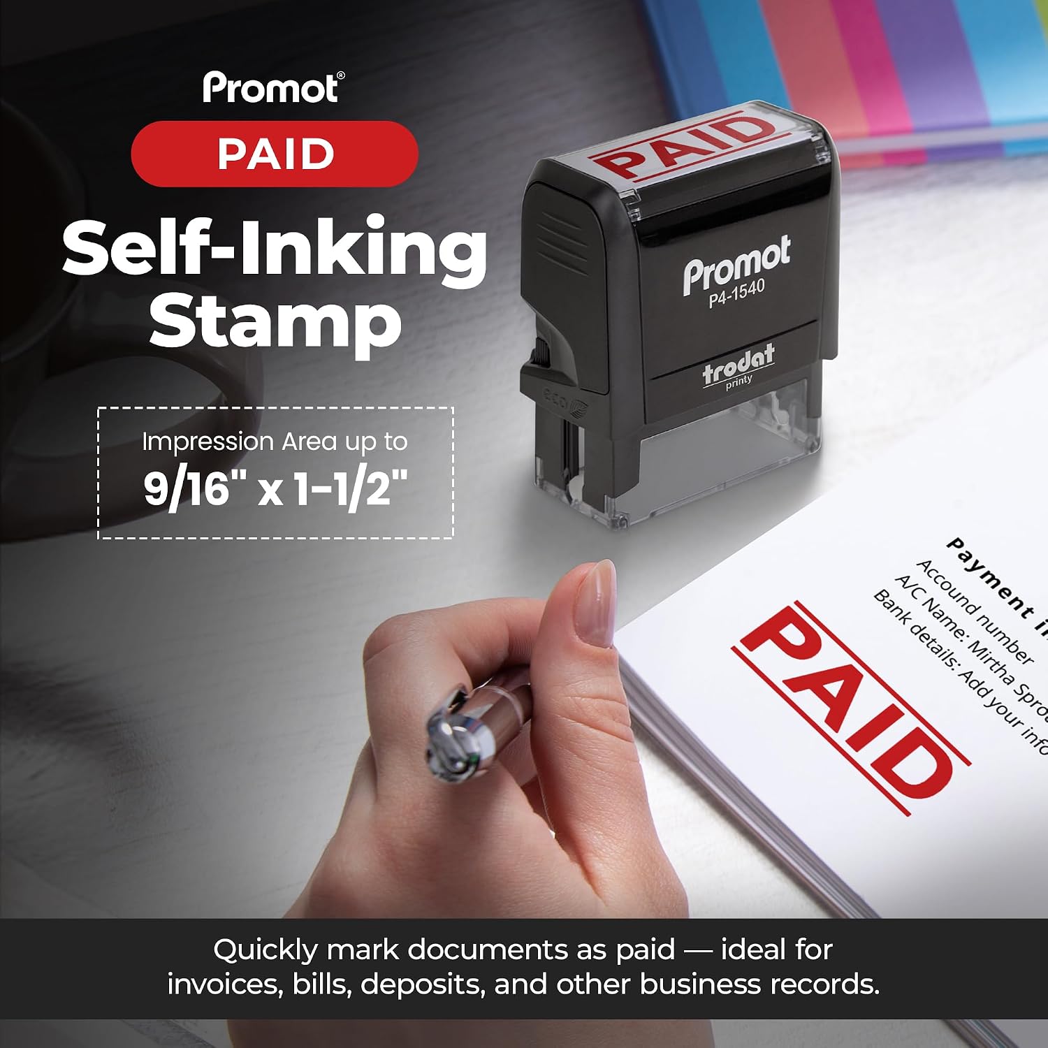ختم ذاتي التحبير أحمر قابل لإع - مراجعة Self Inking Stamp وسعره