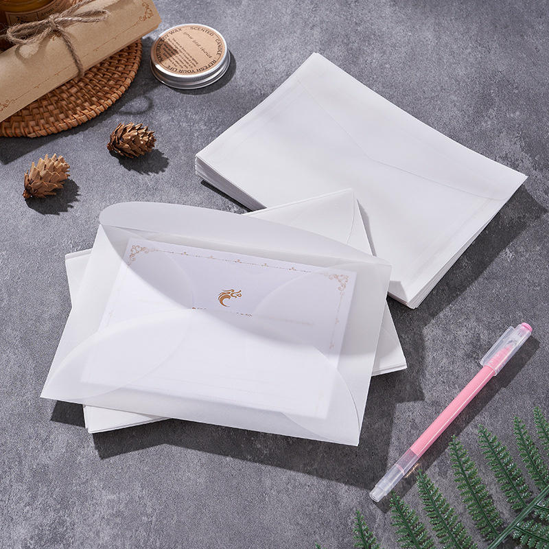 50 قطعة/مجموعة مغلفات شفافة فا - مراجعة Letter Envelope Kraft وسعره